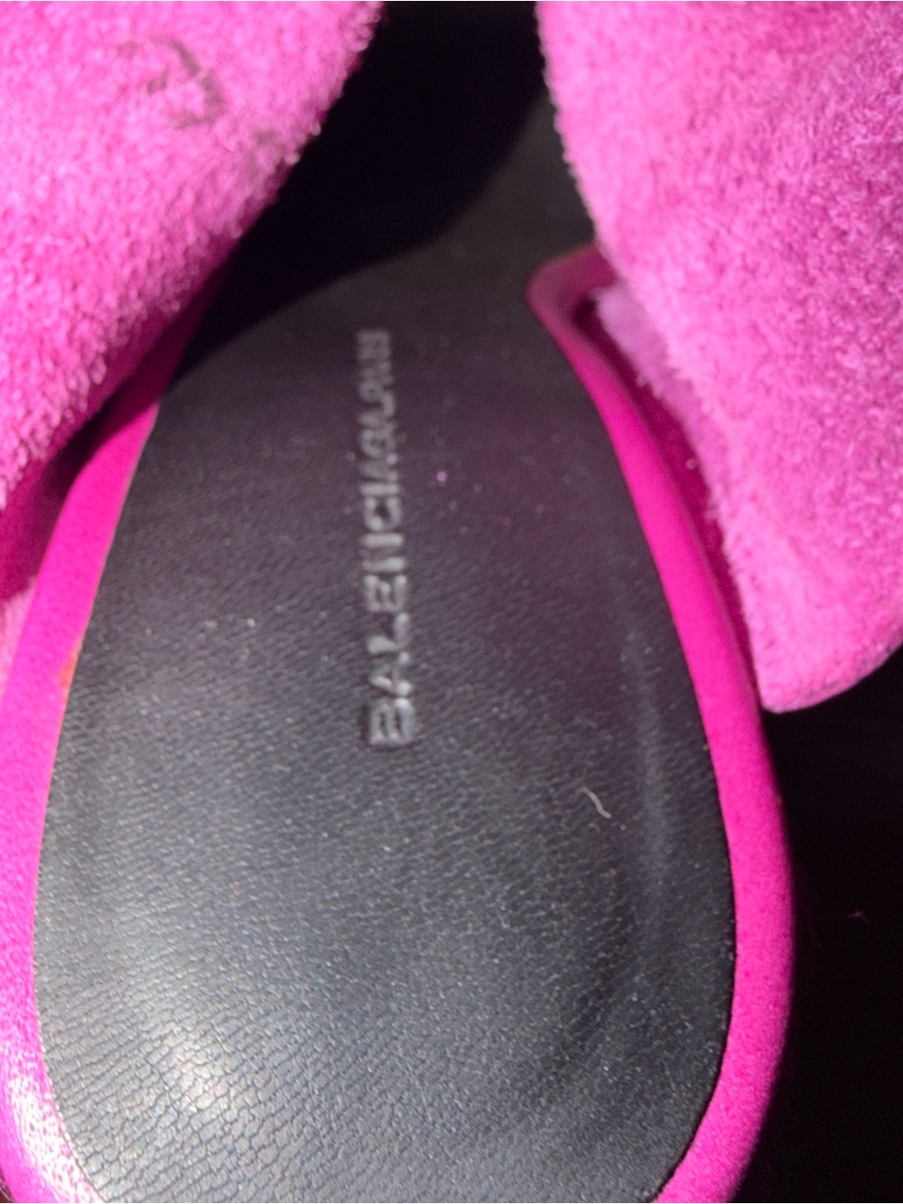 Balenciaga Fuchsia Leather Espadrille Wedge Sandals - Picture 4 of 4